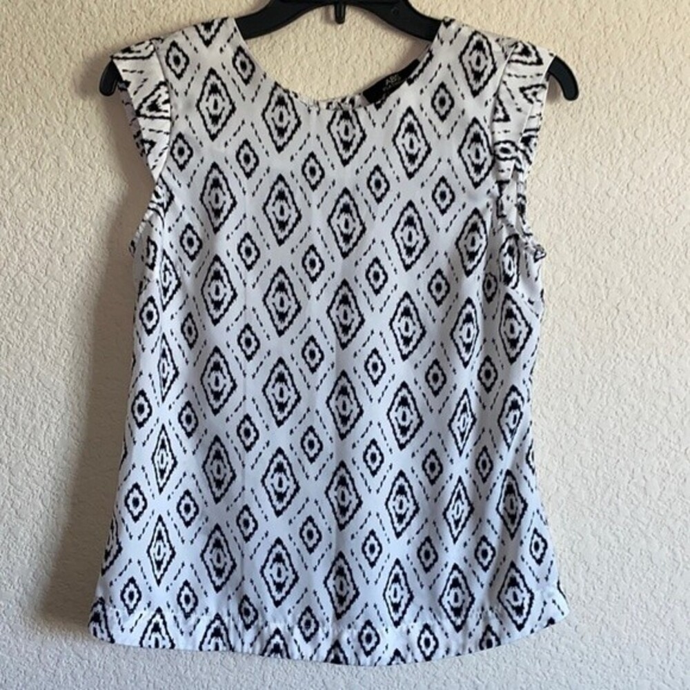 Western country tank top diamond aztec boho light button women abs VTG xs